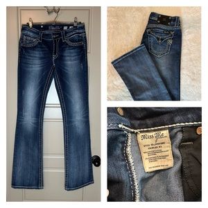 Miss Me jeans. Boot cut denim blue jeans.